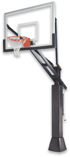 Ironclad 60" Triple Threat Adjustable Height Basketball Hoop FCH664–XL The FullCourt FCH664–XL is truly top of the line! This unit provides all the performance of our largest hoops with a slightly downsized 42"x60" backboard. The 6" post has a 48" offset, 60" tempered glass backboard and our ClearView backboard mounting design just like the pros play on! 