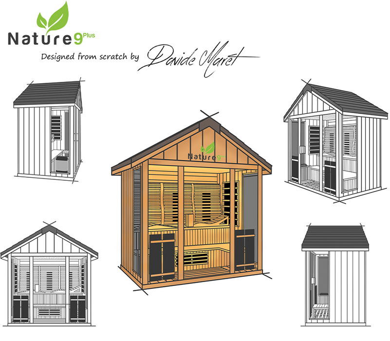 Medical Saunas Nature 9 Plus Hot Yoga Outdoor Infrared and Steam Sauna The Nature 9 Plus is a hybrid sauna with 15 Ultra Full Spectrum Heaters™ - which have shown to be stronger than typical infrared heaters - and 1 traditional sauna stove. This hybrid system allows you to fully reap the benefits of both sauna types with no compromises in quality.