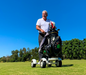 This is the NEW 2023 Golf Skate Caddy (GSC) Tourer. After the success of the V3, GSC followed up with the Tourer Model that stands in a more traditional forward stance as opposed to the "skateboard style" V3. Not only is it fun to ride but golfers of all ages will experience a faster-paced game. The GSC TOURER™ rider can ‘ride the turf’ cruising to their own ball, without having to wait for their co-player as in a traditional golf cart.