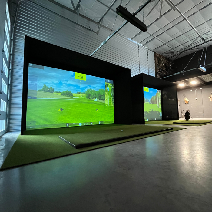 Galaxy Series: Golf In A Box 4 Introducing the pinnacle of golf simulation technology – the Optishot Golf Galaxy Series: Golf In A Box 4. Elevate your golfing experience to new heights with this premium simulator bundle that combines cutting-edge technology, precision engineering, and a passion for the game. This simulator package comes with our overhead Galaxy simulator, stance mat, impact screen, projector, Orion software, and immersive bay enclosure. 