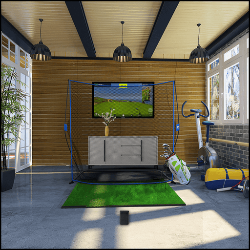 The Orbit Series: Golf In A Box 1 package delivers the ultimate indoor and outdoor golf experience. With professional-grade swing and ball flight metrics and everything you need included, this package is designed to help you create your very own golf room right in the comfort of your own home. For indoor use, the Orbit is fully compatible and includes our new Optishot Orion software. This includes a driving range, game modes, and 20 included real-world courses with no monthly or annual fees. 