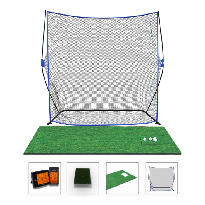 OptiShot Golf Total Tech Package | Indoor Simulator & Launch Monitor ENJOY EXCLUSIVE DISCOUNTS AND FREE SHIPPING ON OUR INDOOR & OUTDOOR TECH! Keep your swing and know your distances with the all new Total Tech Package. With the Total Tech Package you will receive the OptiShot2 indoor simulator and a Voice Caddie outdoor launch monitor. This package also includes a hitting net and stance mat to create your very own golf room.