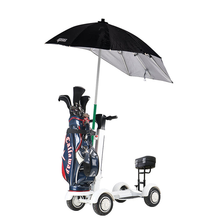 This is the NEW 2023 Golf Skate Caddy (GSC) Tourer. After the success of the V3, GSC followed up with the Tourer Model that stands in a more traditional forward stance as opposed to the "skateboard style" V3. Not only is it fun to ride but golfers of all ages will experience a faster-paced game. The GSC TOURER™ rider can ‘ride the turf’ cruising to their own ball, without having to wait for their co-player as in a traditional golf cart.