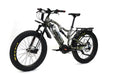Bakcou Storm Jäger 1000W Full-Suspension IGH Fat Tire Electric Bike The #1 selling full-suspension, fat-tire electric bike, redefined. If it’s gnarly, rugged, steep, or technical, look no further than the full-suspension Storm Jäger. This bike will chew up those rocky climbs and steep descents with ease, while still allowing you to pull that trailer full of gear to and from your tree stand, blind, or favorite hunting spot. 