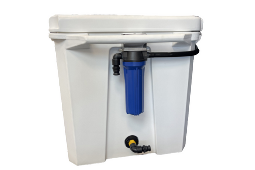 Penguin Chillers Plug & Play Cold Therapy Chiller & Insulated Tub. Revolutionary Cryospring Ice Bath Chiller - Ideal for cooling and heating up to 150-gallon plunges. 1hp rotary compressor, 37°F to 107°F adjustability, self-priming pump, two-stage filtration, automated ozone sanitation, splash-proof touch screen, Wi-Fi, indoor/outdoor use, 110v outlet with GFCI. 30-day money-back guarantee, 1yr warranty, lifetime support.