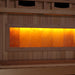 Golden Designs 2-Person Full Spectrum PureTech™ Near Zero EMF FAR Infrared Sauna with Himalayan Salt Bar (Canadian Hemlock) GDI-8020-02 Our PureTech™ Near Zero EMF infrared Carbon Energy Efficient heating panel heaters are 30% larger than saunas heated by ceramic tubes and penetrate skin 40% more to maximize therapeutic benefits.