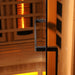 Experience the ultimate in sauna luxury with the Golden Designs 3-Person Full Spectrum PureTech™ Near Zero EMF FAR Infrared Sauna with Himalayan Salt Bar GDI-8030-02. Crafted with 100% Canadian Hemlock Fir, this sauna provides a premium and environmentally conscious sauna experience. With its advanced features and exceptional construction, it's the perfect addition to your wellness routine.
