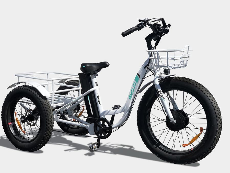 Emojo Caddy Tricycle 48V Lithium-Ion Battery 500W Motor Disc Brakes