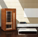 Dynamic Barcelona 1-2-person Low EMF (Under 8MG) FAR Infrared Sauna (Canadian Hemlock) DYN-6106-01 by Golden Designs Crafted from natural hemlock wood, this sauna features 6 carbon heating elements for even heat distribution. Enjoy user-friendly controls, chromotherapy lighting, music system, and privacy with the tempered glass door. Easy assembly and durable construction ensure a hassle-free experience. 