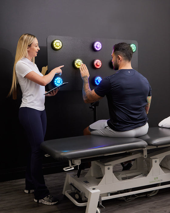 The FITLIGHT® Sports Vision Package comes with everything you need to launch into a successful training regimen:   Six-light FITLIGHT® system Two tripods A Vision Board FREE access to our online Neuro-cognitive course, the FITLIGHT® Dashboard, AND A 1-year membership to SportsEdTV.