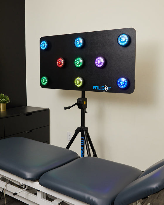 The FITLIGHT® Sports Vision Package comes with everything you need to launch into a successful training regimen:   Six-light FITLIGHT® system Two tripods A Vision Board FREE access to our online Neuro-cognitive course, the FITLIGHT® Dashboard, AND A 1-year membership to SportsEdTV.