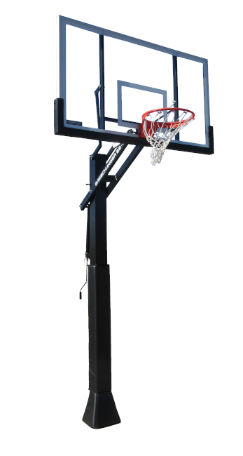 Ironclad 72" Gamechanger In-Ground Adjustable Basketball Hoop GC66-XXL  The GC66-XXL Basketball System is an in ground basketball hoop designed for realistic basketball action. Its 11 ga. 6"x6" one piece post is thicker and far superior in strength to competitors post design. The GC66-XXL includes a convenient anchor bolt mounting system that makes it easy to level or relocate the basketball goal.