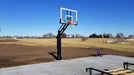 Ironclad 60" Triple Threat Adjustable Height Basketball Hoop FCH664–XL The FullCourt FCH664–XL is truly top of the line! This unit provides all the performance of our largest hoops with a slightly downsized 42"x60" backboard. The 6" post has a 48" offset, 60" tempered glass backboard and our ClearView backboard mounting design just like the pros play on! 