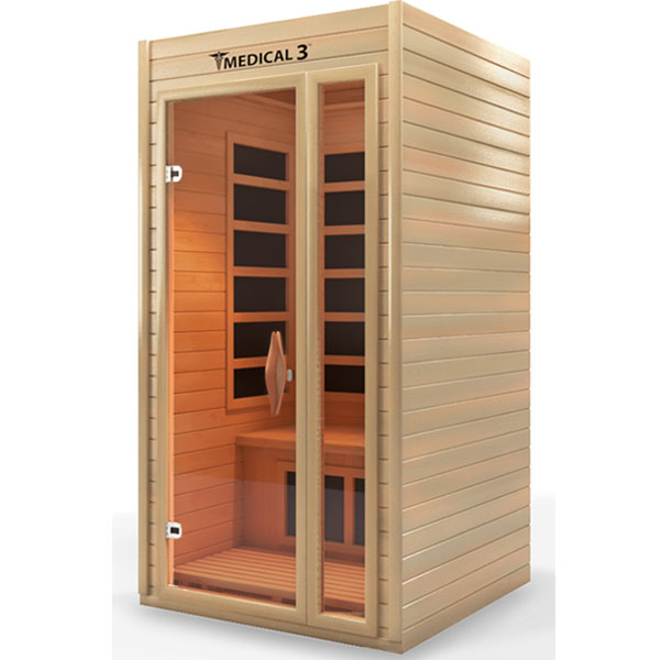 Medical 3 Infrared Sauna Rapid Internal Heating System Detox Cleansing Doctor Based - The ONLY sauna designed by doctors. Made to improve blood flow, reduce headaches and migraines, heal your muscles, and achieve absolute pain relief for a better night's sleep.  To create the ultimate medical sauna, we worked with many medical doctors, pain specialists, and cardiologists. We spent years researching health benefits of saunas, and added as many medical components as we could find.