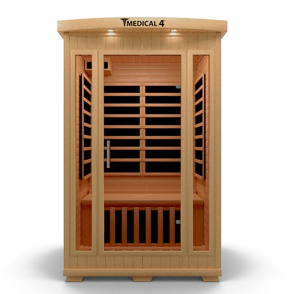 Medical 4 Infrared 2-Person Sauna 3D Heat Therapy™ & Detox Cleansing Doctor Based - The ONLY sauna designed by doctors. Made to improve blood flow, reduce headaches and migraines, heal your muscles, and achieve absolute pain relief for a better night's sleep.  To create the ultimate medical sauna, we worked with many medical doctors, pain specialists, and cardiologists. We spent years researching health benefits of saunas, and added as many medical components as we could find.