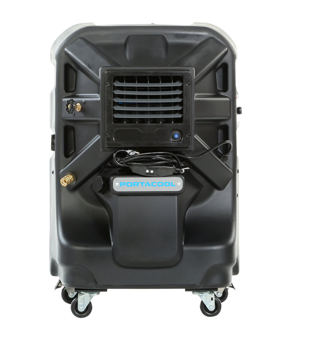 Portacool Jetstream 220 Portable Evaporative Cooler PACJS220 The Portacool Jetstream packs the biggest cooling punch by combining impressive airflow with Kuul Comfort evaporative media, the highest-quality evaporative media on the market made in the USA exclusively for Portacool products. Jetstream evaporative coolers provide maximum comfort when it counts. Cool larger commercial and open spaces from 700 to 5,625 sq. feet.