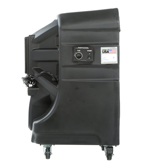 Portacool Jetstream 220 Portable Evaporative Cooler PACJS220 The Portacool Jetstream packs the biggest cooling punch by combining impressive airflow with Kuul Comfort evaporative media, the highest-quality evaporative media on the market made in the USA exclusively for Portacool products. Jetstream evaporative coolers provide maximum comfort when it counts. Cool larger commercial and open spaces from 700 to 5,625 sq. feet.