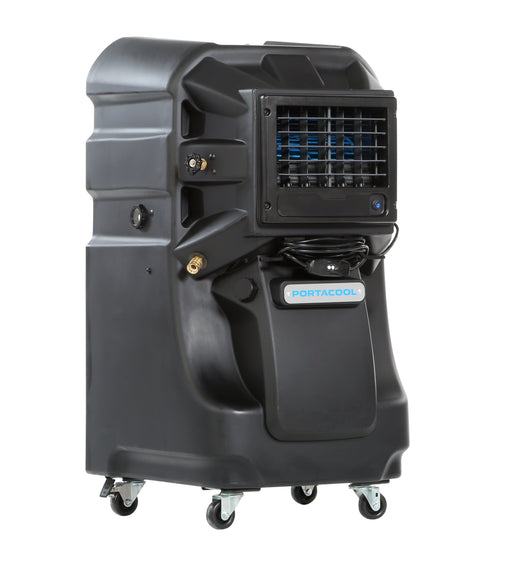 Portacool Jetstream 230 Compact Portable Evaporative Cooler PACJS230  The Portacool Jetstream 230 is the epitome of cooling comfort in a single-person workspace. Engineered with maximum versatility in mind, this efficient and versatile cooler is designed to excel in both open and condensed workspaces. Featuring advanced features such as oscillating louvers, low-water shutoff, and Kuul Comfort MicroTech evaporative media