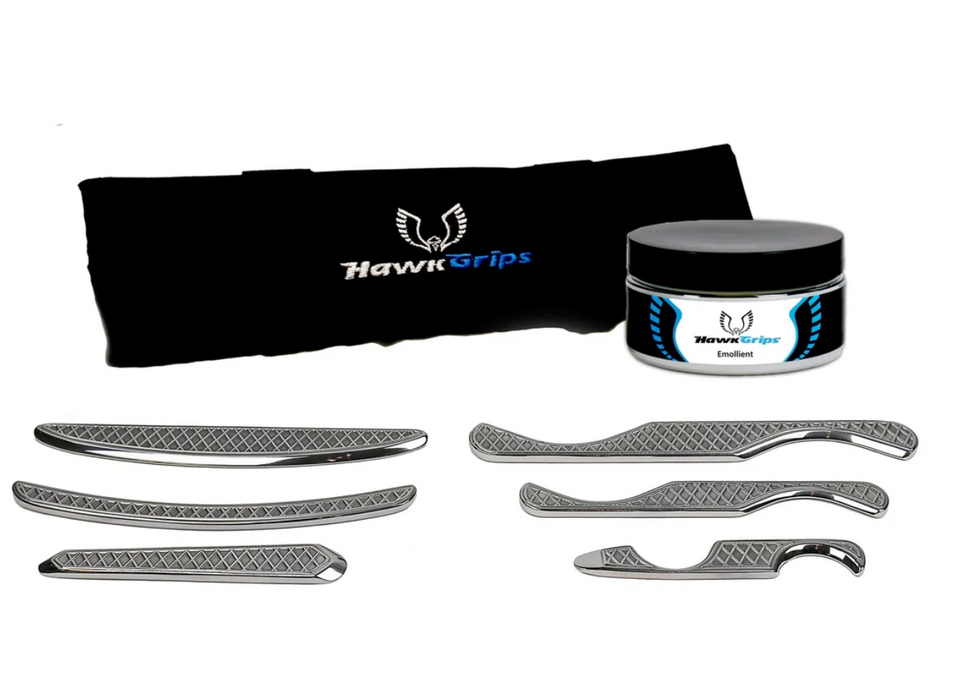 HawkGrips IASTM Myofascial Soft Tissue Release Silver Tool Set HGS