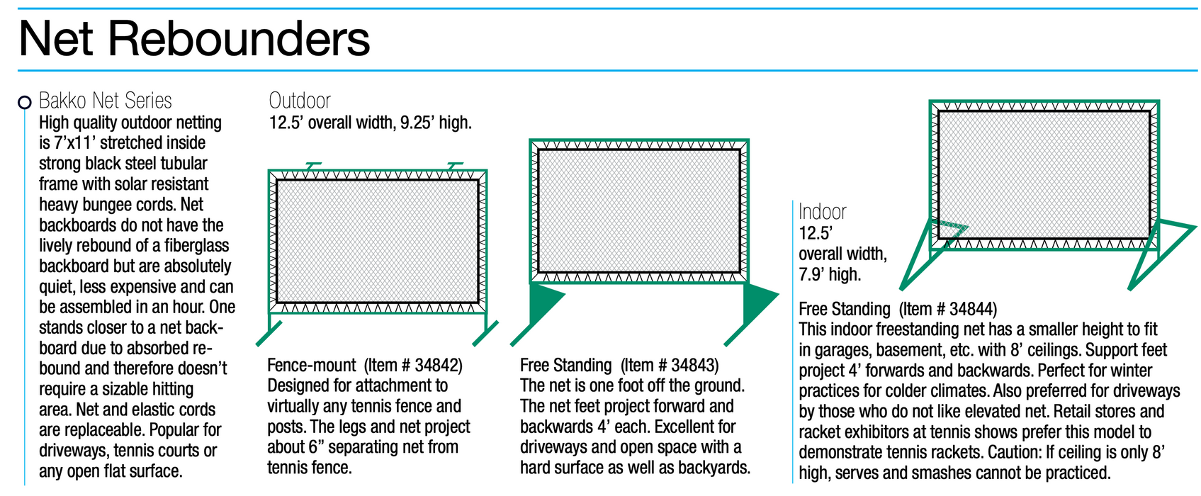 Bakko Slimline Solar & Impact Resistant Flat Series 8' High Backboard