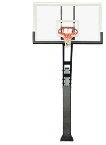 Ironclad 72" Triple Threat Adjustable Height Basketball Hoop TPT684-XXL The Triple Threat TPT684-XXL is a standout design.  If you want to play on the same size the pros play on, now is your chance!  This unit features an extra rigid 6"x8" post that is much thicker than in store brands. The unit includes a double spring assist which means you get twice the lifting power when cranking the backboard so any age can raise and lower the rim.