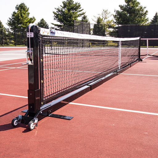 Douglas PPS-22SQ Premier Solid Steel Portable Pickleball System 63122 These portable pickleball systems raise the bar and are the gold standard when permanent installation is not desired for either indoor or outdoor court applications. What sets this portable pickleball system apart from other portable systems? It is the closest you can get to a permanent net’s durability and quality without having to deal with the expense of drilling and pouring concrete.