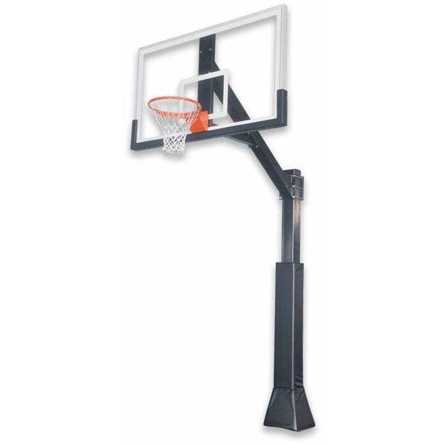 Ironclad Highlight Hoops 42"x72" Fixed Height Glass Backboard In-Ground Basketball Hoop HIL664-XXL The HIL664-XXL is a great goal for those who are wanting a regulation tempered glass backboard but do not need easy height adjustment. This unit features a sturdy 6" bolt-down post and a regulation size 42"x72" backboard. 